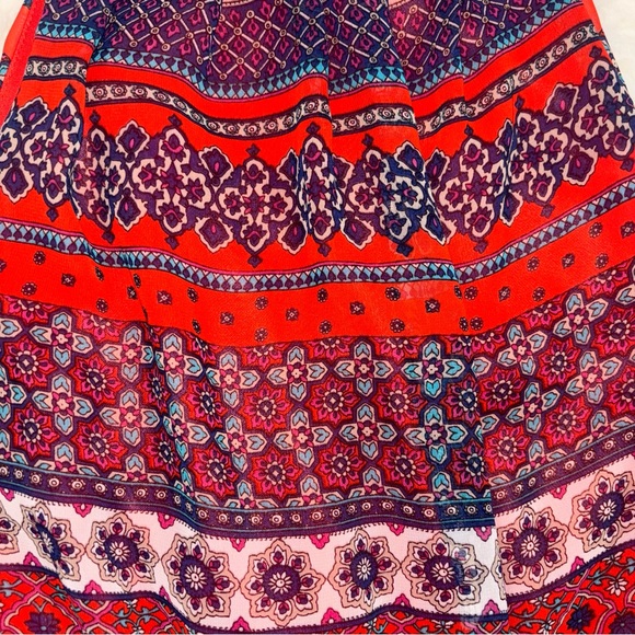 LUSH Women’s Size Small Multi Colored Razor Top A-Lined Flowing Summer Dress - Picture 5 of 14